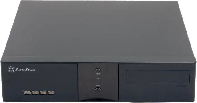 Alt view image 2 of 12 - SilverStone Lascala Series LC11-B Black Aluminum front panel, 0.8mm SECC body Micro ATX Desktop Computer Case TFX 300W PFC Power Supply