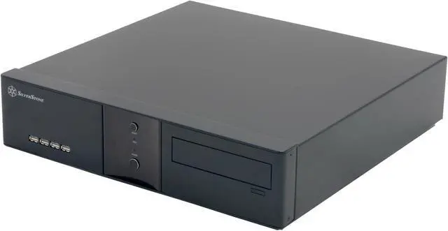Alt view image 3 of 12 - SilverStone Lascala Series LC11-B Black Aluminum front panel, 0.8mm SECC body Micro ATX Desktop Computer Case TFX 300W PFC Power Supply
