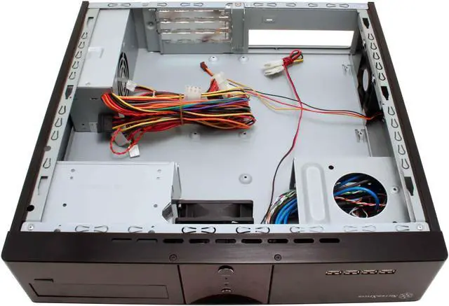 Alt view image 7 of 12 - SilverStone Lascala Series LC11-B Black Aluminum front panel, 0.8mm SECC body Micro ATX Desktop Computer Case TFX 300W PFC Power Supply