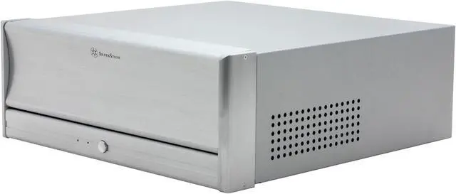 Alt view image 4 of 10 - SILVERSTONE Silver Aluminum front panel, 1.0mm SECC body LASCALA LC13-S ATX Media Center / HTPC Case