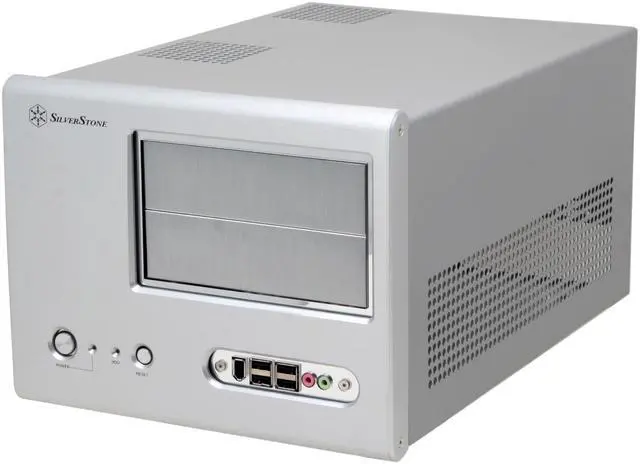 Alt view image 2 of 12 - SilverStone Sugo Series SG01-S Silver Aluminum Micro ATX Desktop Computer Case - OEM