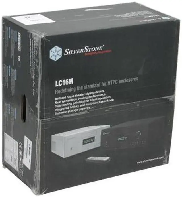 Alt view image 10 of 10 - SILVERSTONE Black Aluminum front panel, 0.8 mm SECC body Lascala Series LC16B-M ATX Media Center / HTPC Case