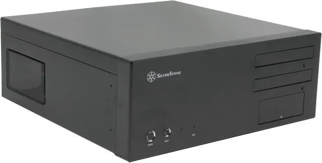 Main image of SILVERSTONE Black Aluminum front panel, 0.8 mm SECC body Lascala Series LC17-B ATX Media Center / HTPC Case