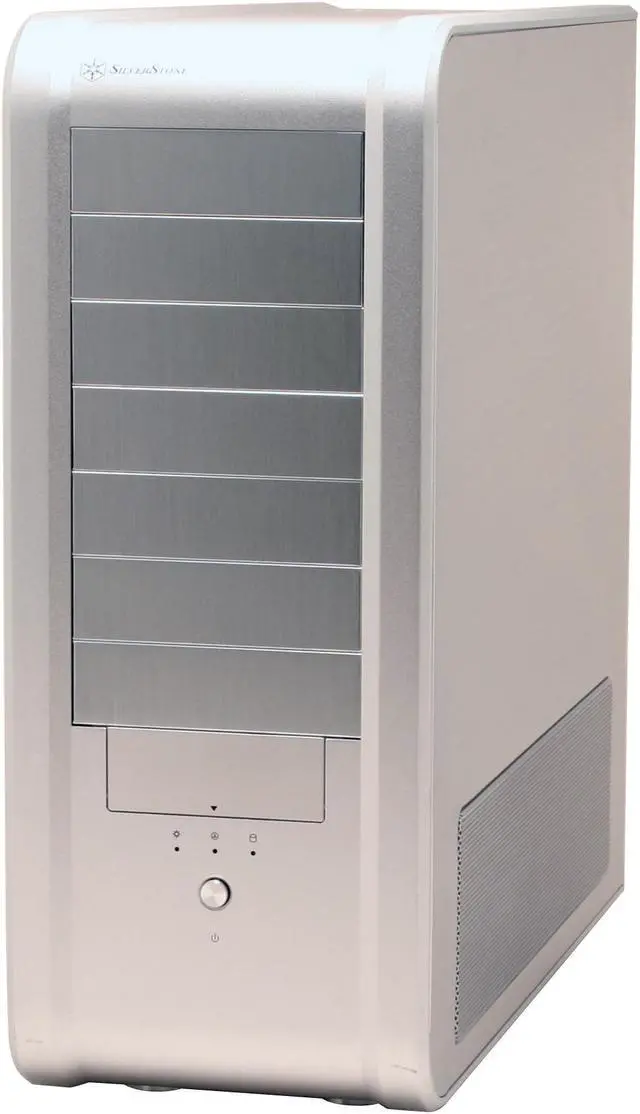Alt view image 2 of 12 - SilverStone Temjin Series TJ07-S Silver 2.0mm Aluminum body ATX Full Tower Computer Case