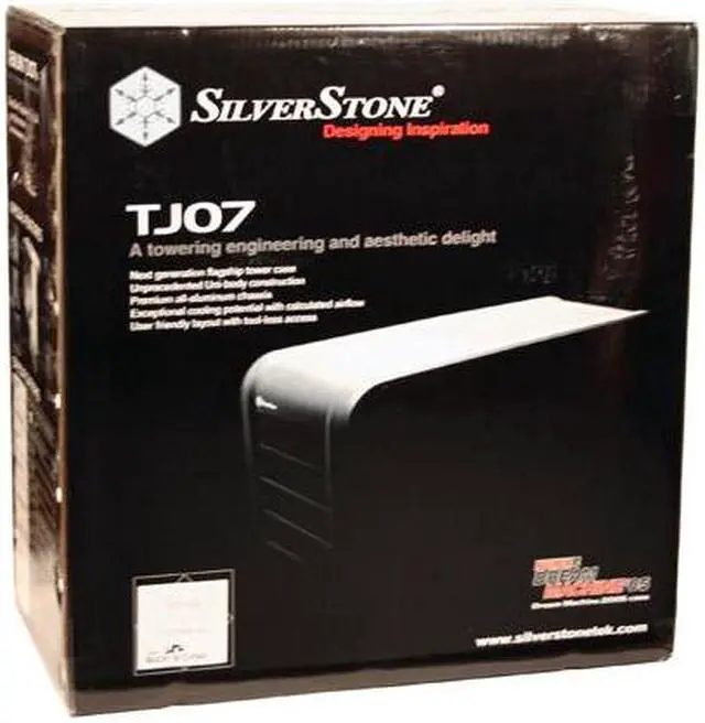 Alt view image 12 of 12 - SilverStone Temjin Series TJ07-S Silver 2.0mm Aluminum body ATX Full Tower Computer Case