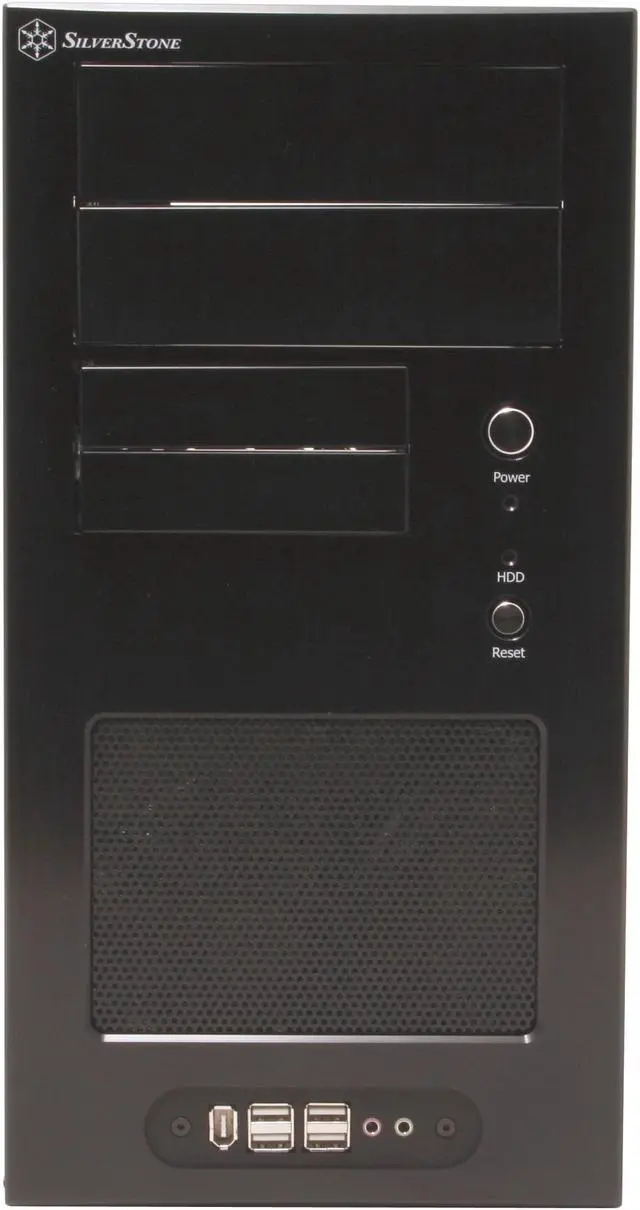 Alt view image 3 of 12 - SilverStone Temjin Series TJ08-B Black Aluminum front panel, SECC body Micro ATX Mid Tower Computer Case
