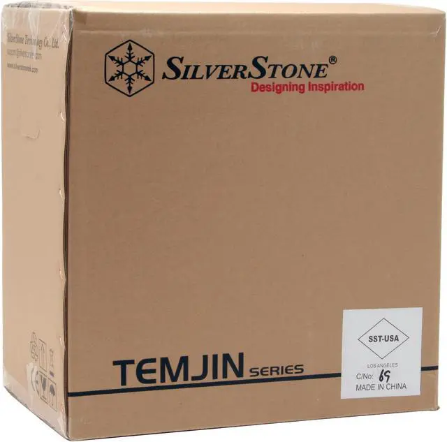 Alt view image 12 of 12 - SilverStone Temjin Series TJ08-B Black Aluminum front panel, SECC body Micro ATX Mid Tower Computer Case