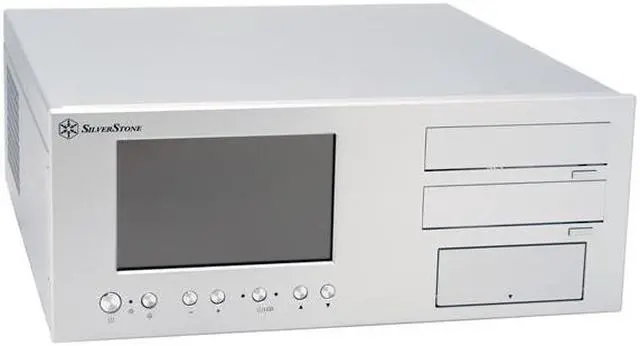 Main image of SILVERSTONE Silver Aluminum front panel, 1.5mm aluminum body Lascala Series LC18-S ATX Media Center / HTPC Case