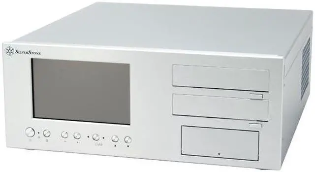 Alt view image 2 of 9 - SILVERSTONE Silver Aluminum front panel, 1.5mm aluminum body Lascala Series LC18-S ATX Media Center / HTPC Case