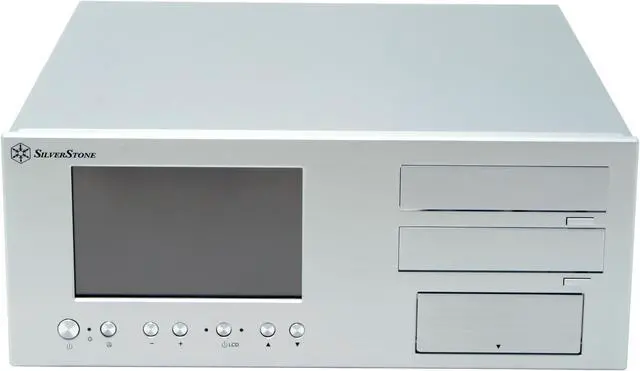Alt view image 3 of 9 - SILVERSTONE Silver Aluminum front panel, 1.5mm aluminum body Lascala Series LC18-S ATX Media Center / HTPC Case