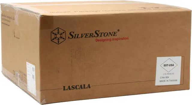 Alt view image 9 of 9 - SILVERSTONE Silver Aluminum front panel, 1.5mm aluminum body Lascala Series LC18-S ATX Media Center / HTPC Case