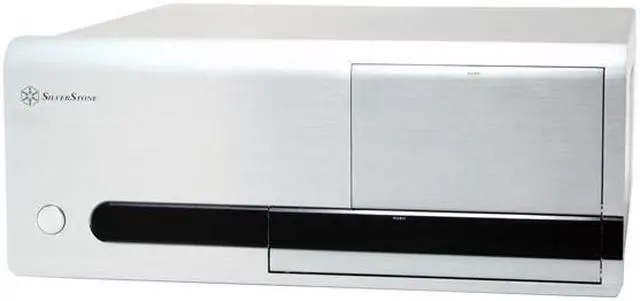 Alt view image 2 of 10 - SILVERSTONE Silver Aluminum front panel, 0.8 mm SECC body Lascala Series LC20-S ATX Media Center / HTPC Case