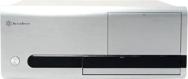 Alt view image 3 of 10 - SILVERSTONE Silver Aluminum front panel, 0.8 mm SECC body Lascala Series LC20-S ATX Media Center / HTPC Case