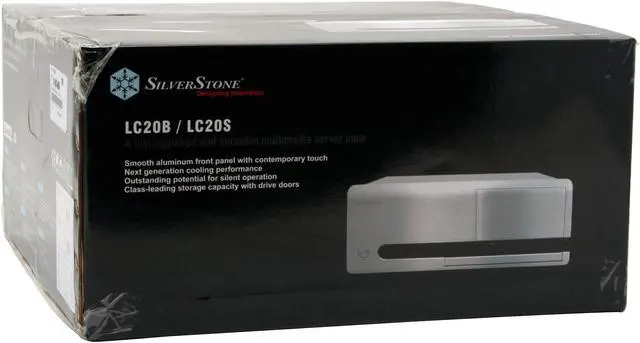 Alt view image 10 of 10 - SILVERSTONE Silver Aluminum front panel, 0.8 mm SECC body Lascala Series LC20-S ATX Media Center / HTPC Case