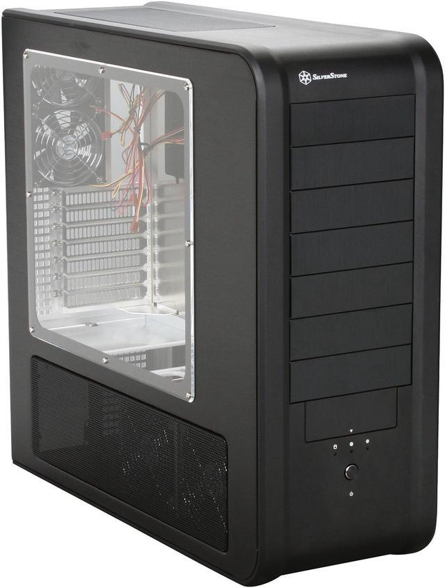 SilverStone Temjin Series TJ07-BW Black Aluminum ATX Full Tower Computer  Case