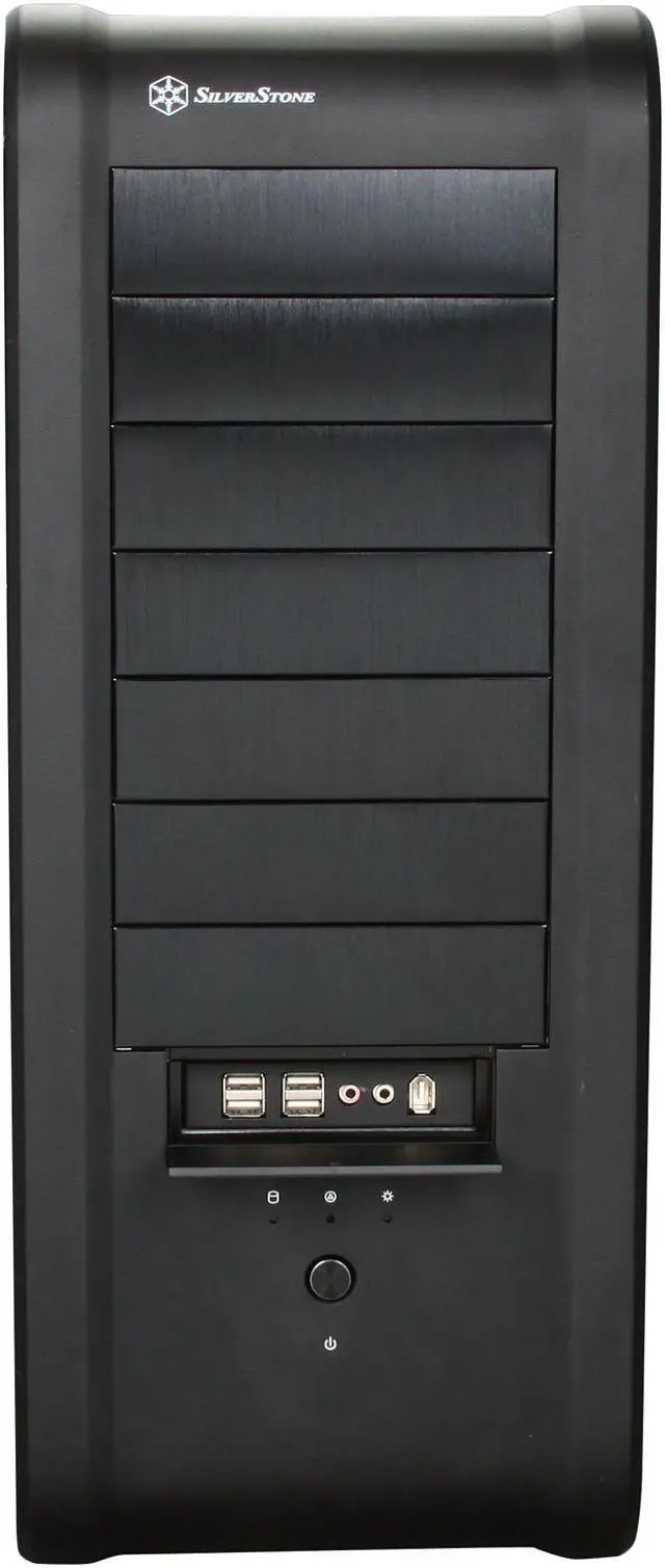 Alt view image 2 of 10 - SilverStone Temjin Series TJ07-BW Black Aluminum ATX Full Tower Computer Case