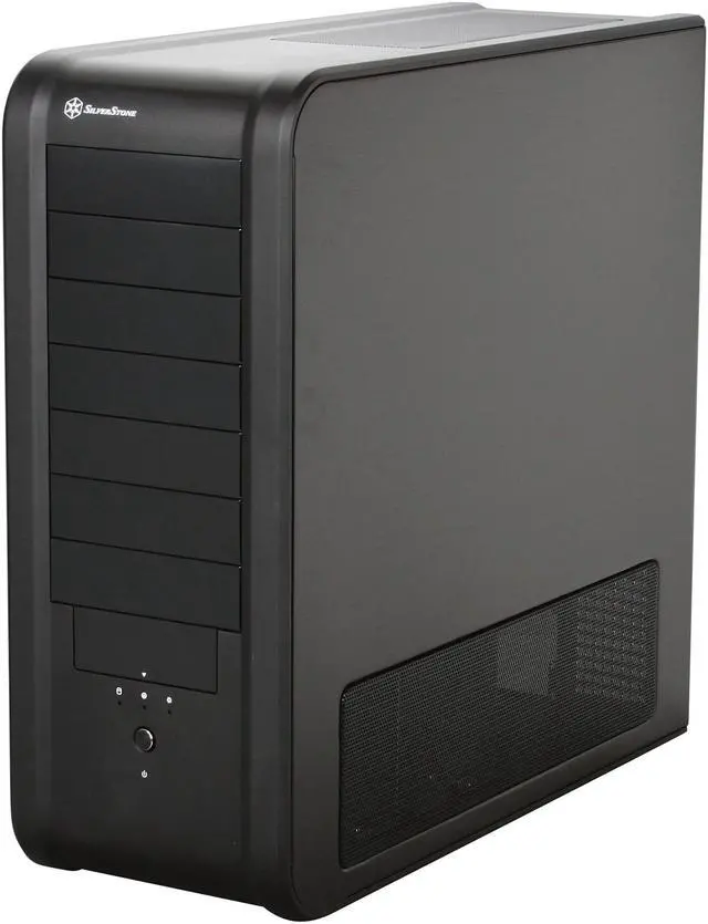 Alt view image 3 of 10 - SilverStone Temjin Series TJ07-BW Black Aluminum ATX Full Tower Computer Case