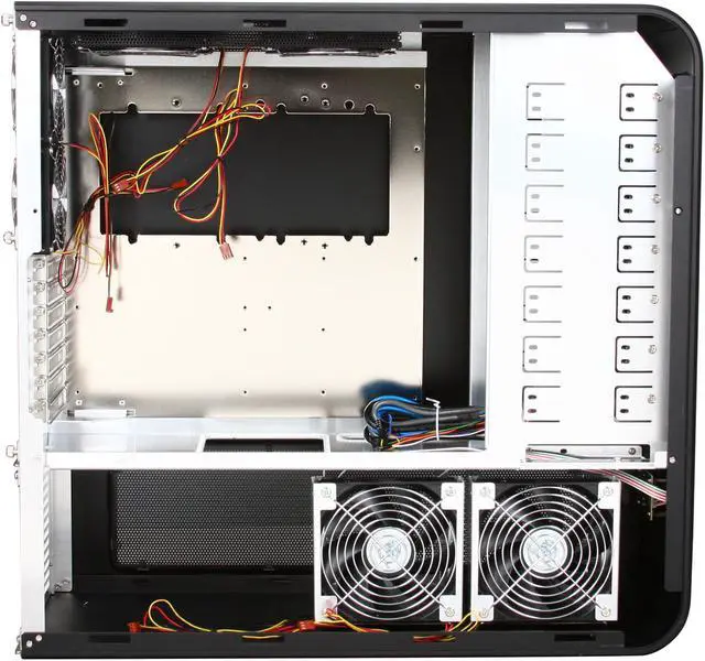 Alt view image 6 of 10 - SilverStone Temjin Series TJ07-BW Black Aluminum ATX Full Tower Computer Case