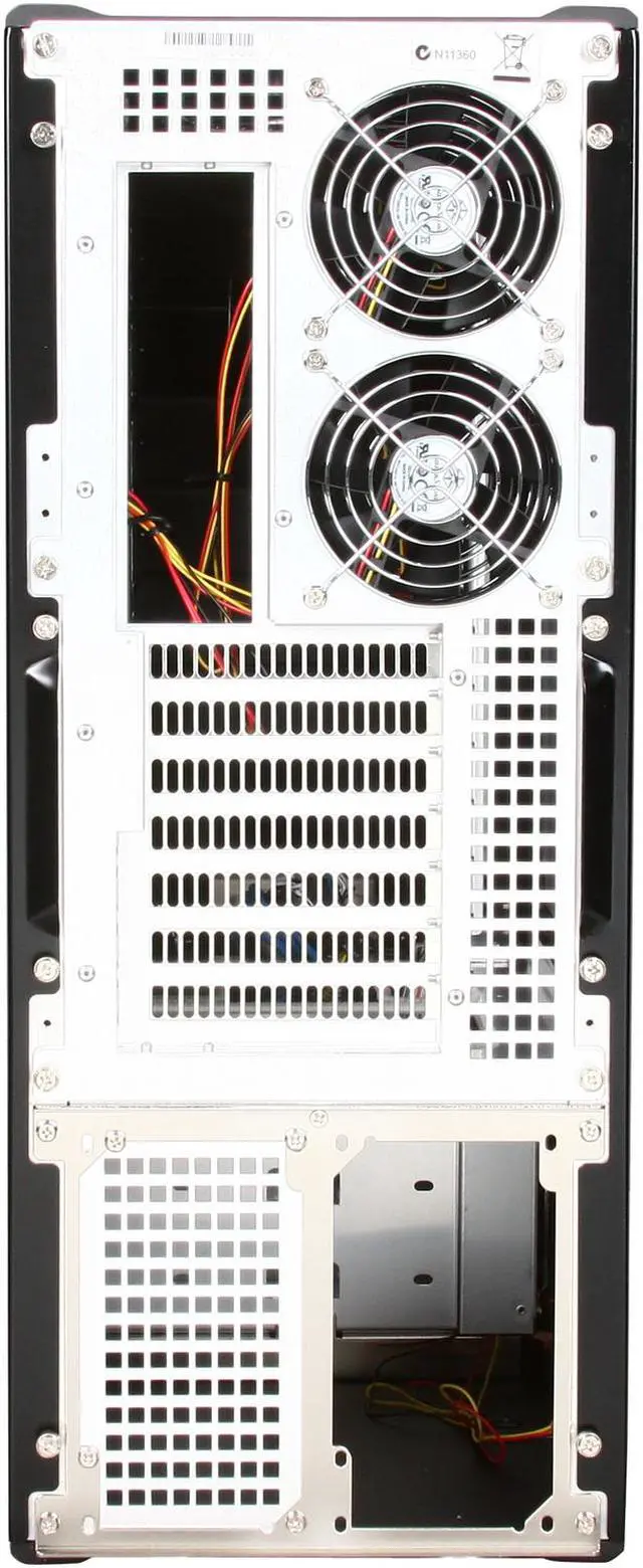 Alt view image 8 of 10 - SilverStone Temjin Series TJ07-BW Black Aluminum ATX Full Tower Computer Case