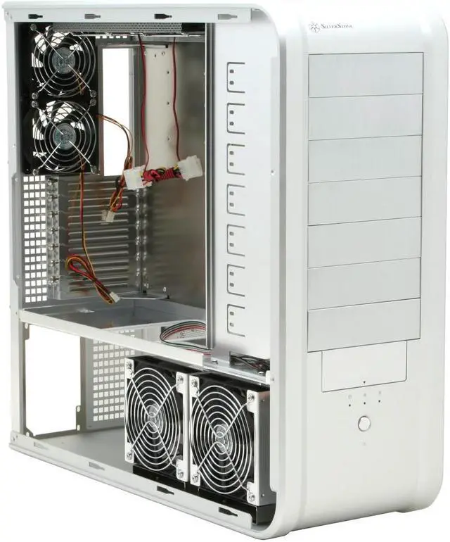 Alt view image 7 of 11 - SilverStone Temjin Series SST-TJ07-SW Silver Aluminum ATX Full Tower Computer Case