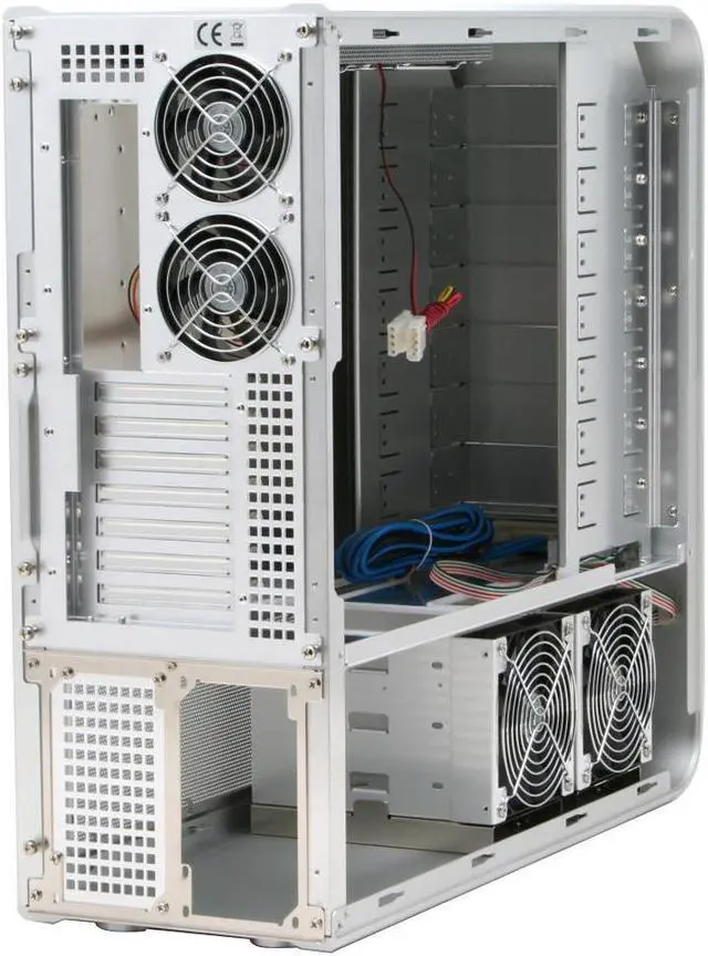 Alt view image 9 of 11 - SilverStone Temjin Series SST-TJ07-SW Silver Aluminum ATX Full Tower Computer Case