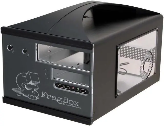 Alt view image 2 of 9 - Falcon Northwest FragBox 41D02FCB11W Black Aluminum Micro ATX Desktop Computer Case