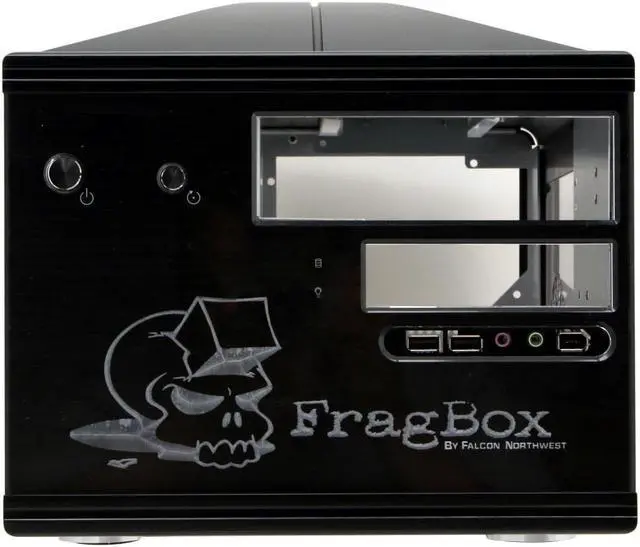Alt view image 3 of 9 - Falcon Northwest FragBox 41D02FCB11W Black Aluminum Micro ATX Desktop Computer Case