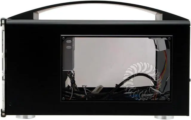 Alt view image 4 of 9 - Falcon Northwest FragBox 41D02FCB11W Black Aluminum Micro ATX Desktop Computer Case