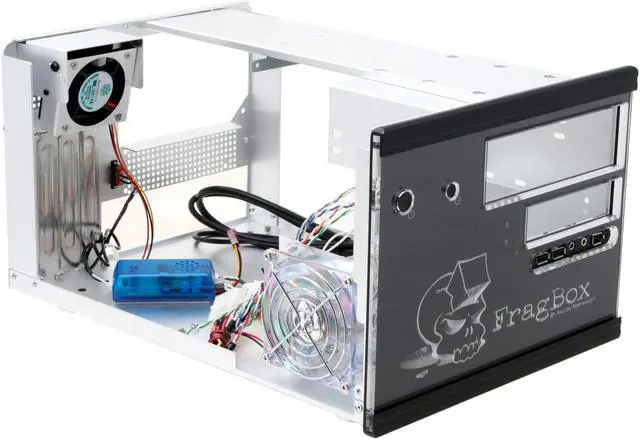 Alt view image 9 of 9 - Falcon Northwest FragBox 41D02FCB11W Black Aluminum Micro ATX Desktop Computer Case