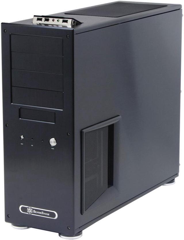 Alt view image 3 of 11 - SilverStone Temjin Series TJ09-BW Black Aluminum ATX Full Tower Computer Case