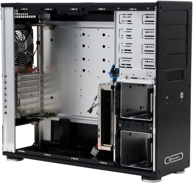 Alt view image 9 of 11 - SilverStone Temjin Series TJ09-BW Black Aluminum ATX Full Tower Computer Case