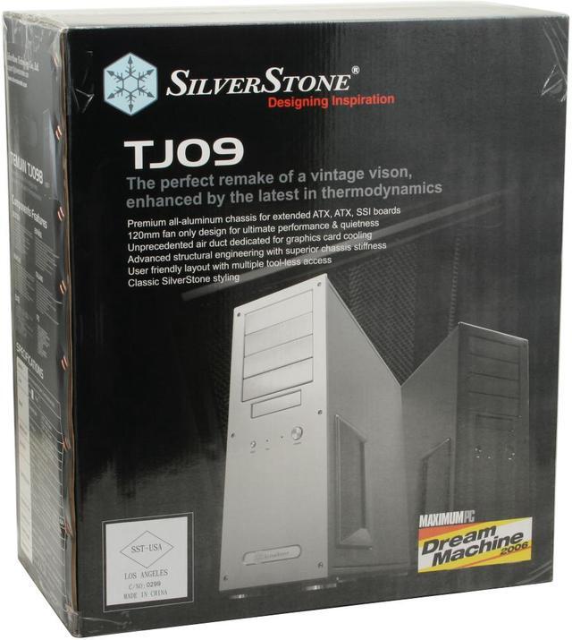 Alt view image 11 of 11 - SilverStone Temjin Series TJ09-BW Black Aluminum ATX Full Tower Computer Case