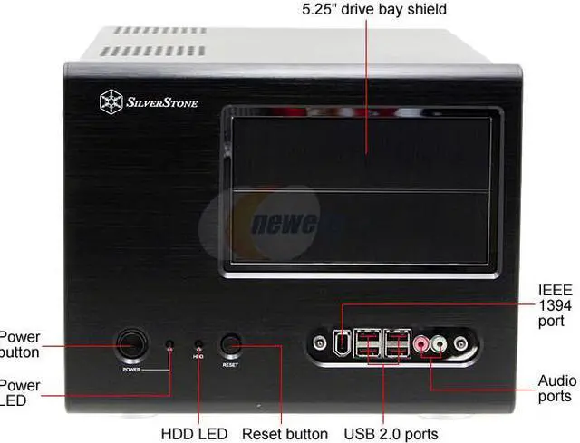 Alt view image 4 of 12 - SilverStone Sugo Series SG01-BW Black Aluminum Micro ATX Desktop Computer Case