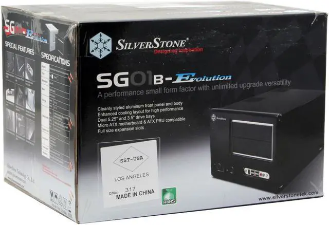 Alt view image 12 of 12 - SilverStone Sugo Series SG01-BW Black Aluminum Micro ATX Desktop Computer Case