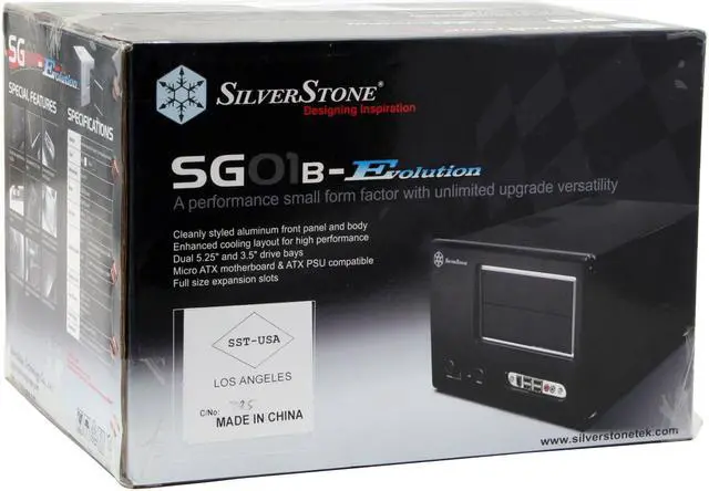 Alt view image 12 of 12 - SilverStone Sugo Series SG01-SW Silver Aluminum Micro ATX Desktop Computer Case