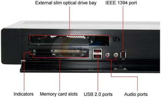 Alt view image 3 of 12 - SILVERSTONE Black Aluminum front panel, 1.0mm SECC body Lascala Series LC19B-R Micro ATX Media Center / HTPC Case