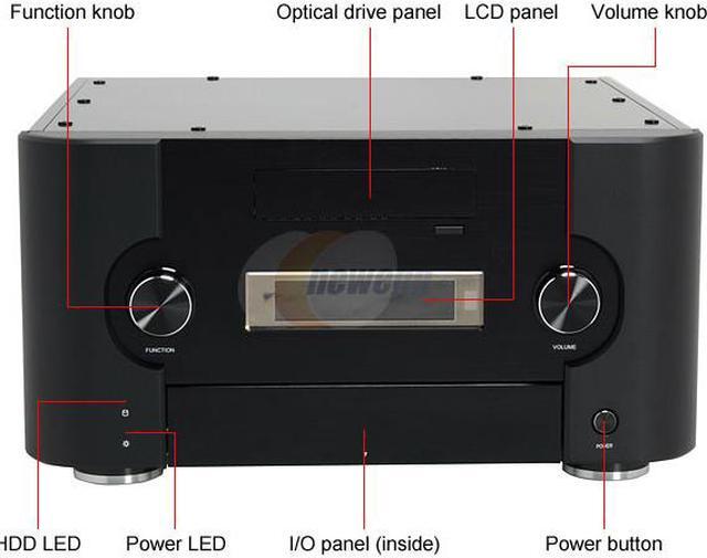 Alt view image 3 of 14 - SILVERSTONE Black Aluminum Crown Series CW02B-MXR ATX Media Center / HTPC Case