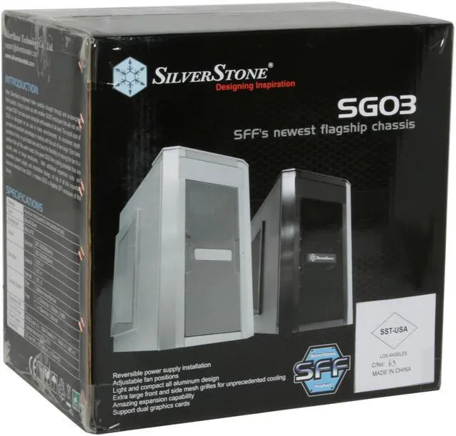 Alt view image 11 of 11 - SilverStone Sugo Series SG03-B Black Aluminum Micro ATX Mid Tower Computer Case