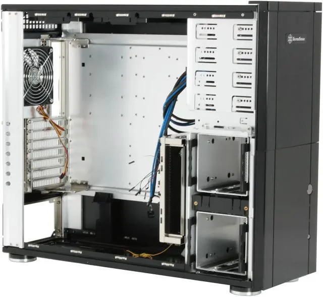 Alt view image 12 of 15 - SilverStone Temjin Series SST-TJ10B-USB3.0 Black Aluminum ATX Full Tower Computer Case