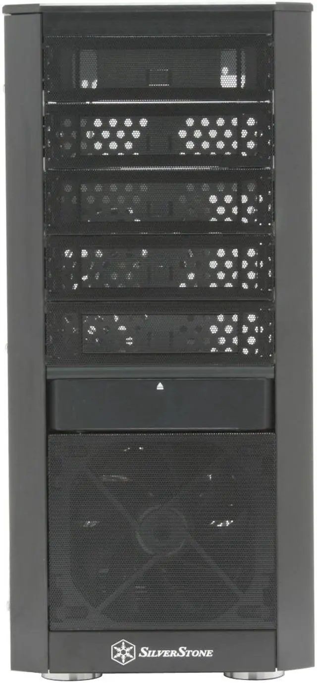Alt view image 5 of 16 - SilverStone Kublai Series KL02-B Black Aluminum front panel, SECC body ATX Mid Tower Computer Case