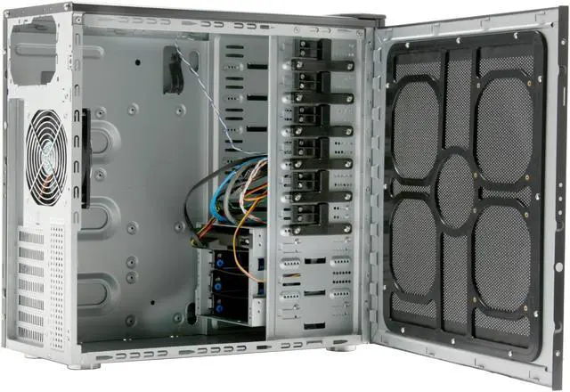 Alt view image 11 of 16 - SilverStone Kublai Series KL02-B Black Aluminum front panel, SECC body ATX Mid Tower Computer Case