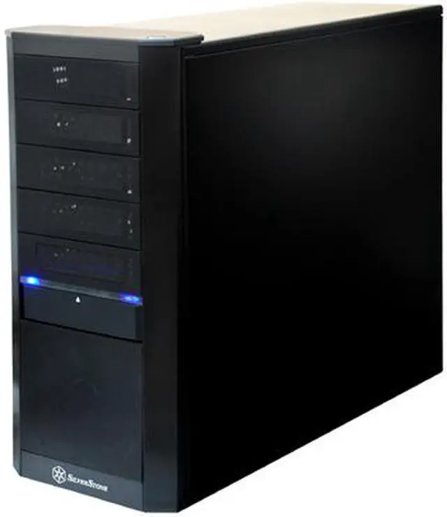 Alt view image 2 of 16 - SilverStone Kublai Series KL02-B Black Aluminum front panel, SECC body ATX Mid Tower Computer Case