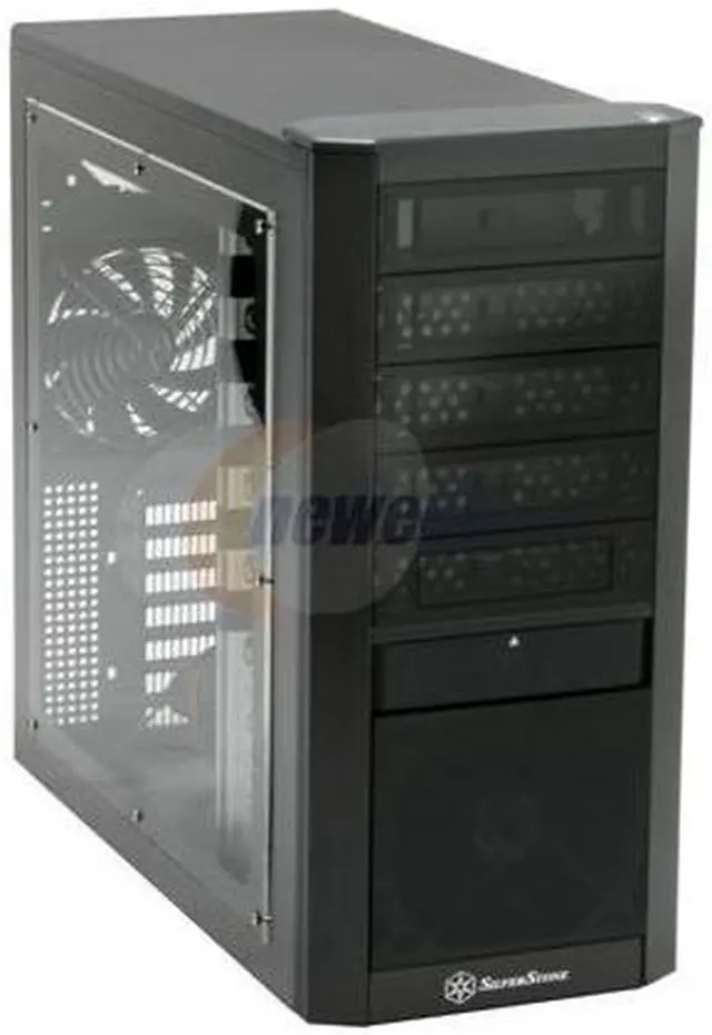 Main image of SilverStone Kublai Series KL02-BW Black Aluminum front panel, SECC body ATX Mid Tower Computer Case
