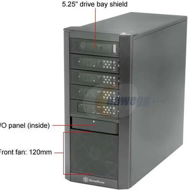 Alt view image 2 of 15 - SilverStone Kublai Series KL02-BW Black Aluminum front panel, SECC body ATX Mid Tower Computer Case