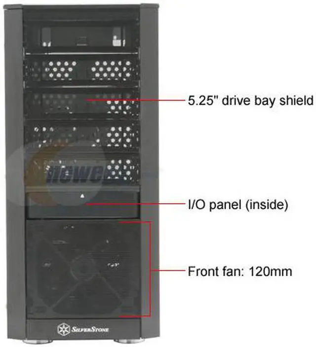 Alt view image 3 of 15 - SilverStone Kublai Series KL02-BW Black Aluminum front panel, SECC body ATX Mid Tower Computer Case