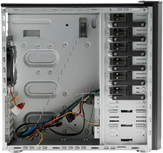 Alt view image 8 of 15 - SilverStone Kublai Series KL02-BW Black Aluminum front panel, SECC body ATX Mid Tower Computer Case