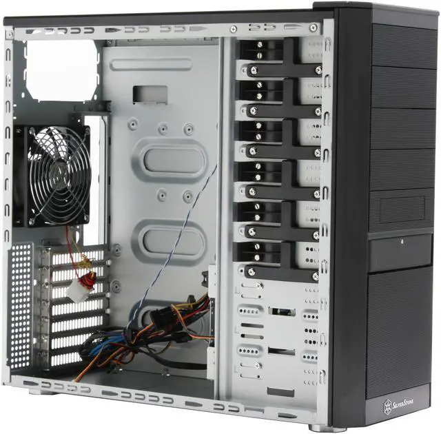 Alt view image 9 of 15 - SilverStone Kublai Series KL02-BW Black Aluminum front panel, SECC body ATX Mid Tower Computer Case