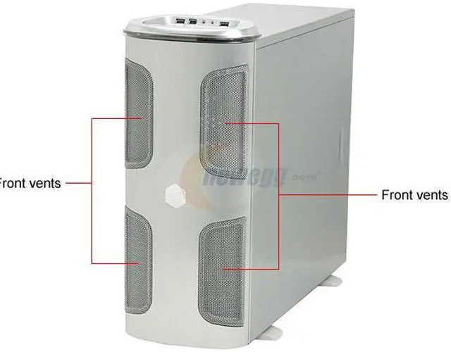 Alt view image 2 of 17 - SilverStone KUBLAI Series KL03S Silver 2.5mm aluminum front door, 0.8mm SECC body ATX Mid Tower Computer Case