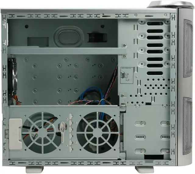 Alt view image 9 of 17 - SilverStone KUBLAI Series KL03S Silver 2.5mm aluminum front door, 0.8mm SECC body ATX Mid Tower Computer Case