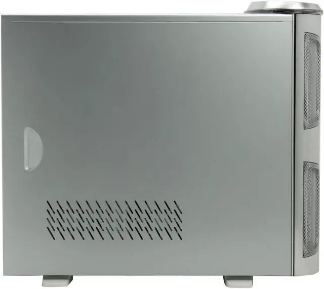 Alt view image 5 of 17 - SilverStone KUBLAI Series KL03S Silver 2.5mm aluminum front door, 0.8mm SECC body ATX Mid Tower Computer Case